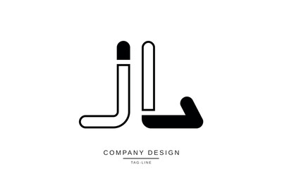 JL, LJ, Abstract Letters Logo Monogram
