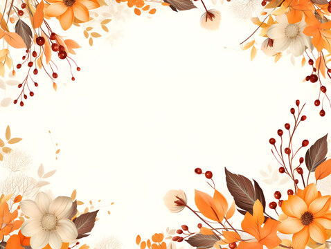 Colorful and beautiful flower image border background