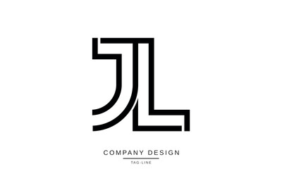 JL, LJ, Abstract Letters Logo Monogram