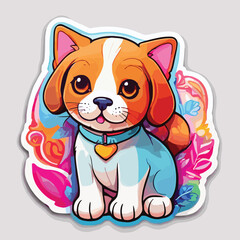 So cute cat  Sticker Folk Art