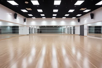 Tuinposter Dansschool Bright Modern training dance hall interior