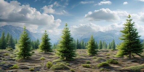 Fototapeta premium Planting New Trees