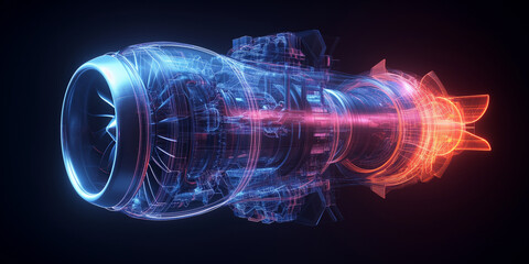 A Transparent power turbo Engine - obrazy, fototapety, plakaty