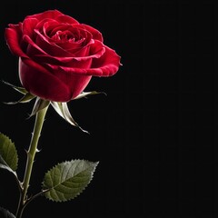 Red Roses on a black background