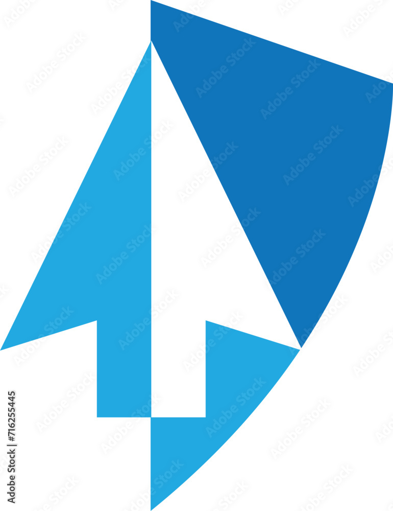 Poster mouse arrow shield icon, computer mouse arrow vector icon, line cursor icon, flat design best vector