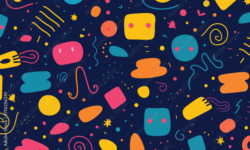 Poster seamless pattern with hearts isolated background design