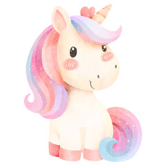 Cute unicorn watercolor-1