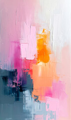 Painting closeup of colorful abstract art brushstrokes as background.