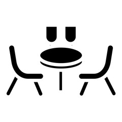 Cafe Table Icon Style