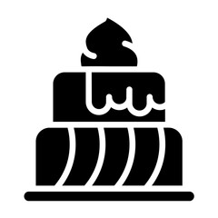 Cream Cake Icon Style