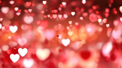 Blurred hearts. Valentines day background.