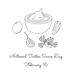For the purpose of celebrating National Tartar Sauce Day, this one line artwork is appropriate.