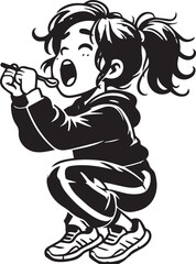Girl open Her mouth for eat something