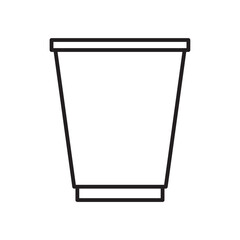 plastic cup icon. editable icon vectors on white background. Tableware, bowls, plates, High quality design element. Editable linear style stroke. Vector icon.
