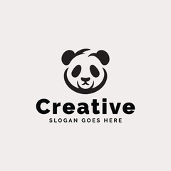 Eye-Catching Panda Logo Showcasing Modern Graphic Design Elements and Creative Slogan Integration
