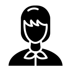 Social Worker Female Icon Style