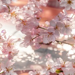 Spring blossom floral seamless background.