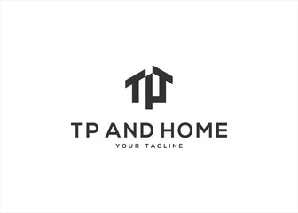 Initial Letter TP Home Real Estate Logo Design Vector	