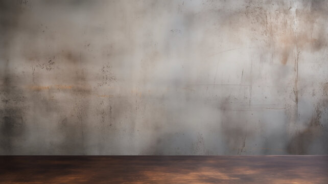 sandblasted metal with a wood base, generic simple product display background