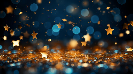 Abstract glitter lights background, blurred bokeh effect