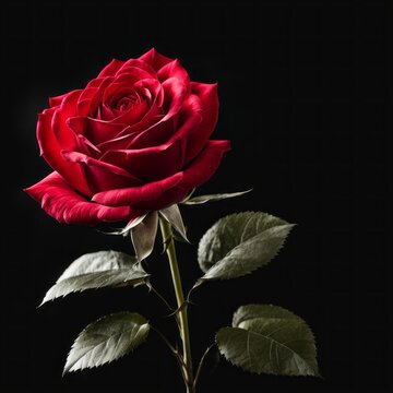 Red Roses on a black background