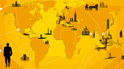 World wide business concept image. Vector illustration.