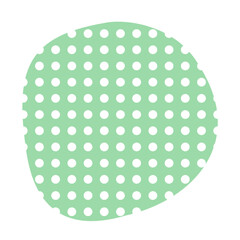 緑色で不定形の丸いドットフレーム
