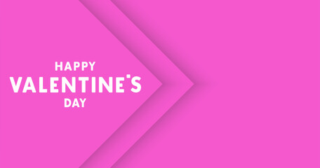 Vector pink background with text by Valentine day. Lettering in flat design