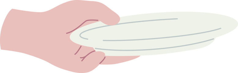Hand Holding a Tray