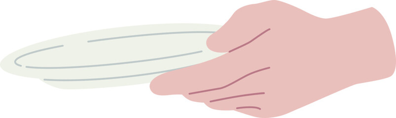 Hand Holding a Plate