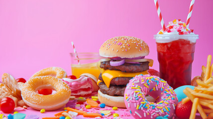 Junk Food Abstract Background