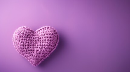 A Picture of a Crocheted Cute Heart, Ai Generated