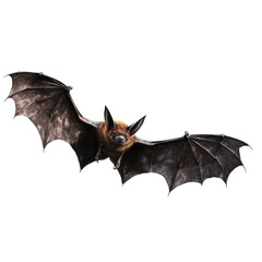 Fototapeta premium Bat Flying Isolated Transparent, Generative AI