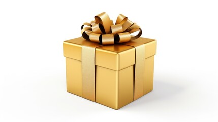 Elegant gift box adorned with a ribbon, perfecting the art of present presentation, Ai Generated.