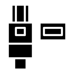 Thunderbolt Connector Icon Style