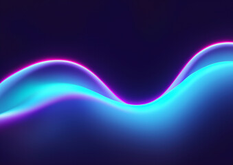 Fototapeta premium Ethereal Elegance: Neon Nights Series. A captivating A4 landscape neon design backdrop where creativity seamlessly merges with your imagination. 