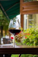 red wine on the terrace