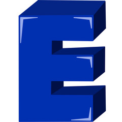 blue letter e