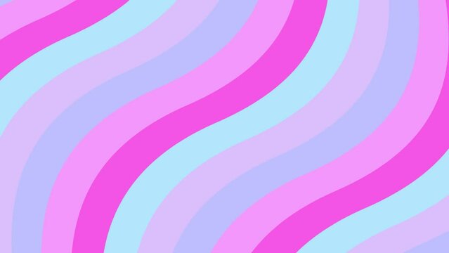 Loop animation by pastel colored wavy stripe for title movie
