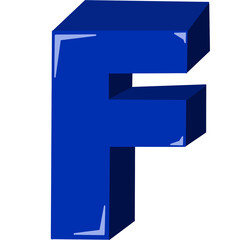 blue letter f