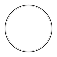 Circle frame border shape icon for decorative vintage doodle element for design in vector illustration