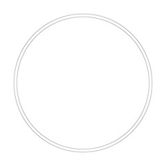 Circle frame border shape icon for decorative vintage doodle element for design in vector illustration
