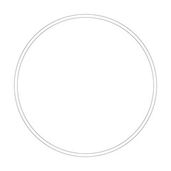 Circle frame border shape icon for decorative vintage doodle element for design in vector illustration