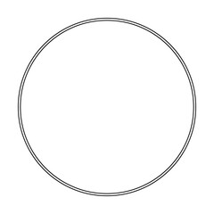 Circle frame border shape icon for decorative vintage doodle element for design in vector illustration