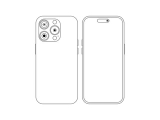 Smartphone Outline icon vector. Smartphone Outline vector design and illustration. Smartphone Outline isolated white background
