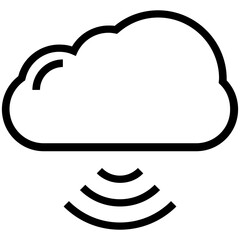 Wifi Cloud Vector Icon