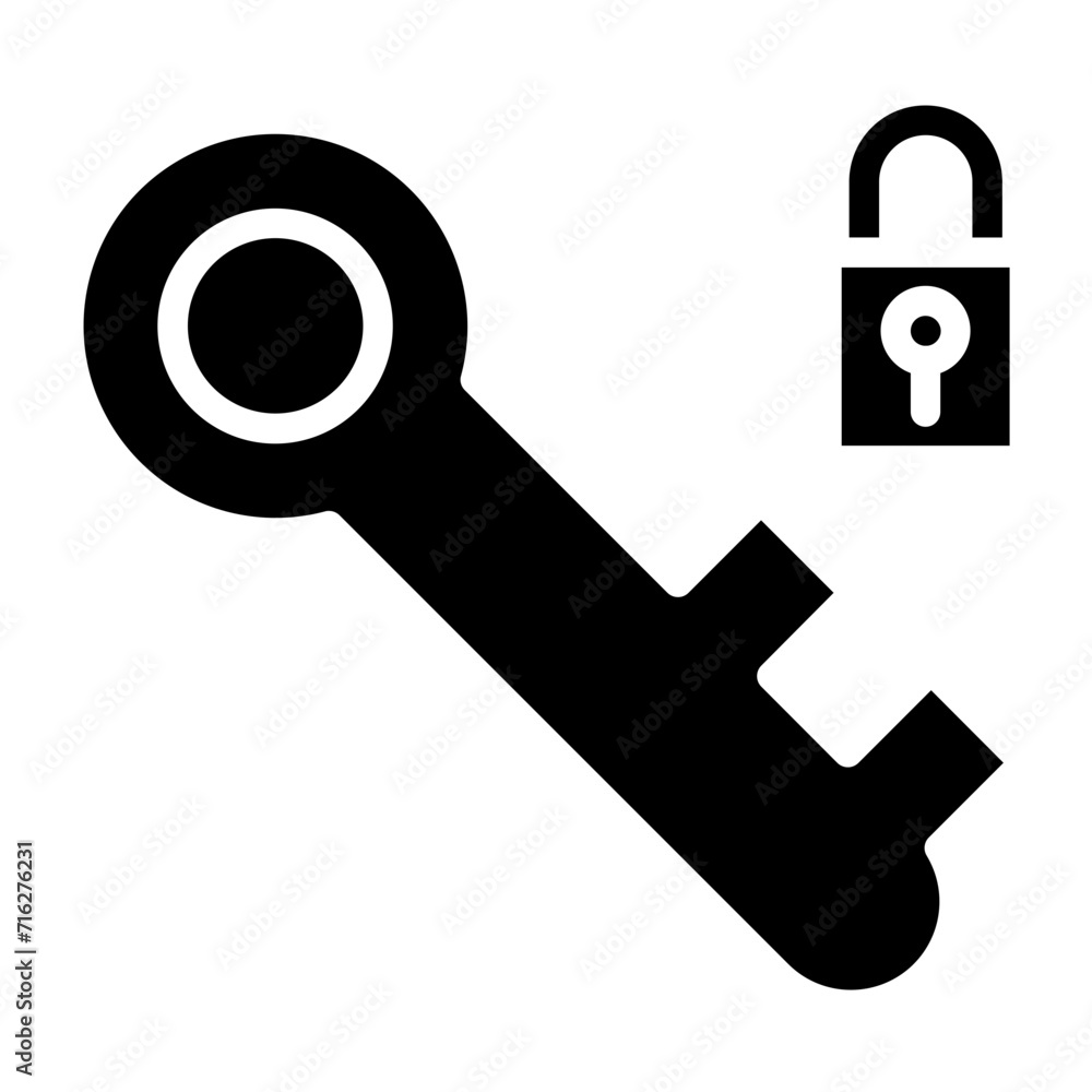 Sticker keylock icon style