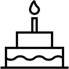 Birthday Cake Vector Icon