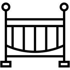 Crib Vector Icon 