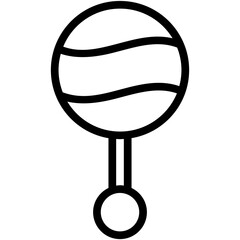 Rattle Vector Icon 